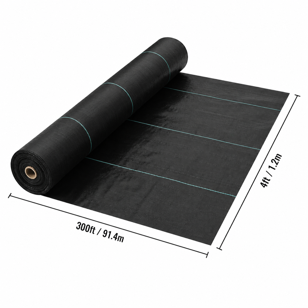 GainYards FieldShield™ Property & Field Weed Barrier Landscape Fabric — Heavy Duty Woven Geotextile Ground Cover for Field & Acre Coverage