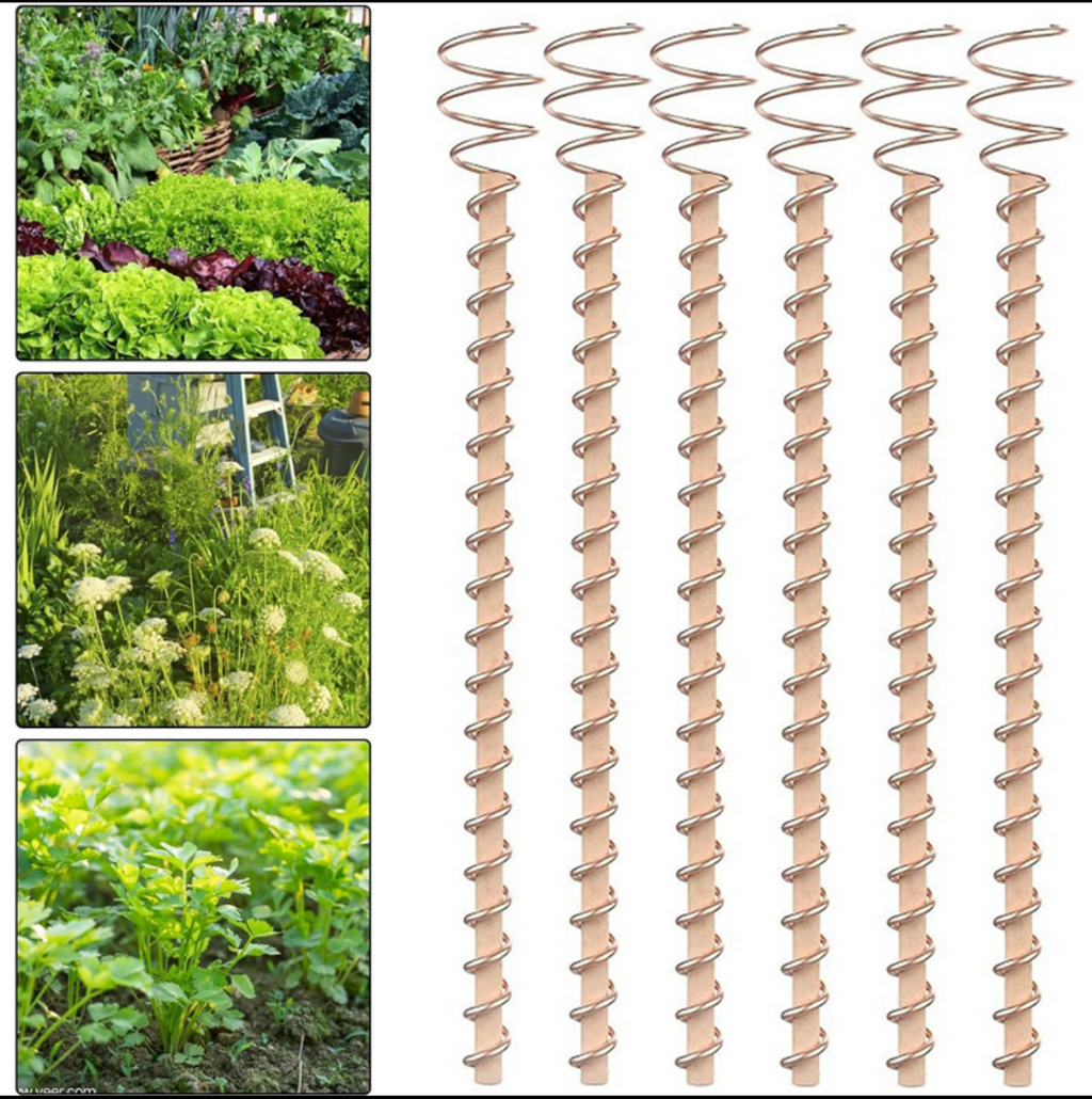 8 Pack Electroculture Copper Gardening Antenna With 3 Small Garden Tool Electroculture Plant Stake Garden Tools Copper Garden Stakes For Grow