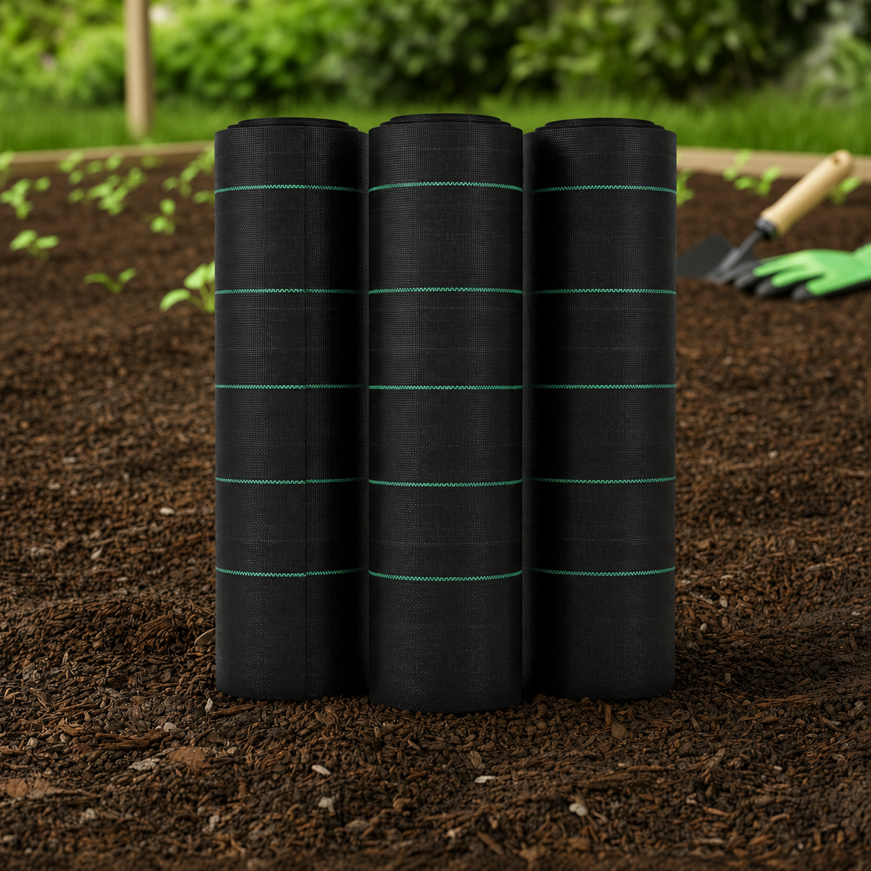 GainYards ProShield™ Landscape Fabric – Polypropylene Woven Ground & Field Cover + Soil Seperator – 5.8 Oz