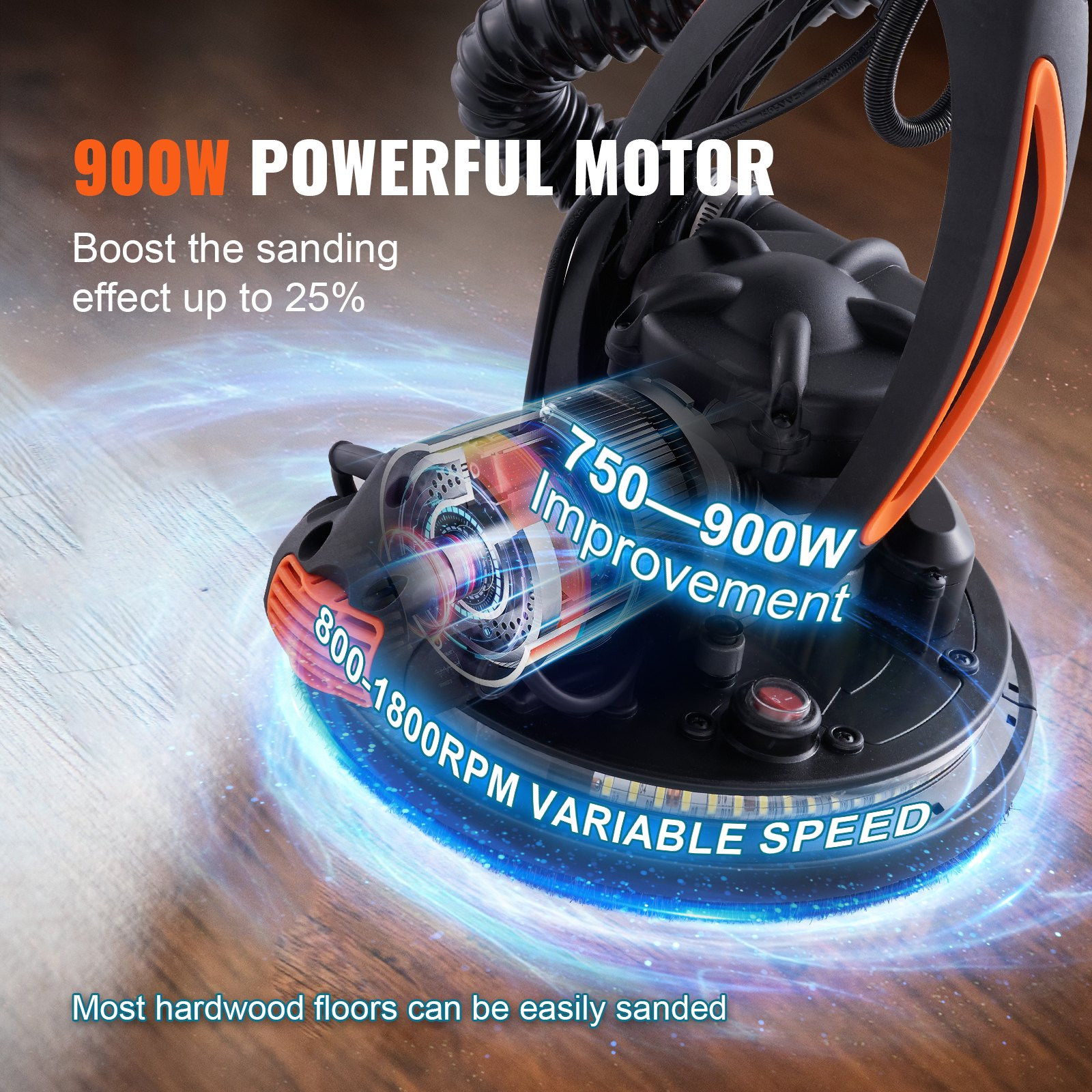 Drywall sander motor detail