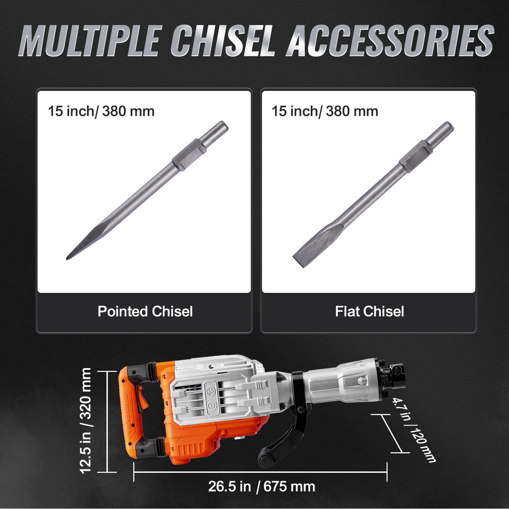 Jack hammer chisel bit detail