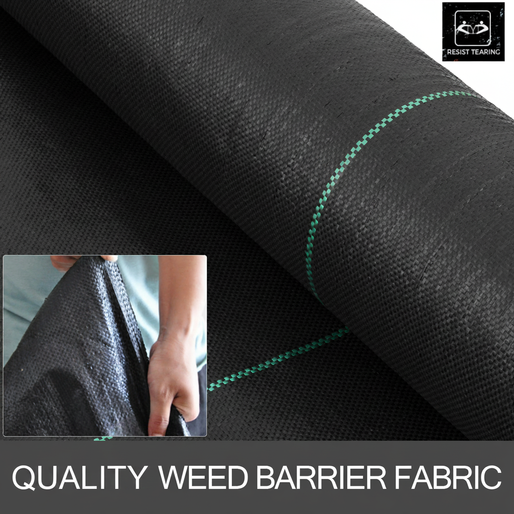 GainYards AcreShield™ Weed Barrier Landscape Fabric — Heavy Duty Woven Geotextile Ground Cover for Field & Acre Coverage