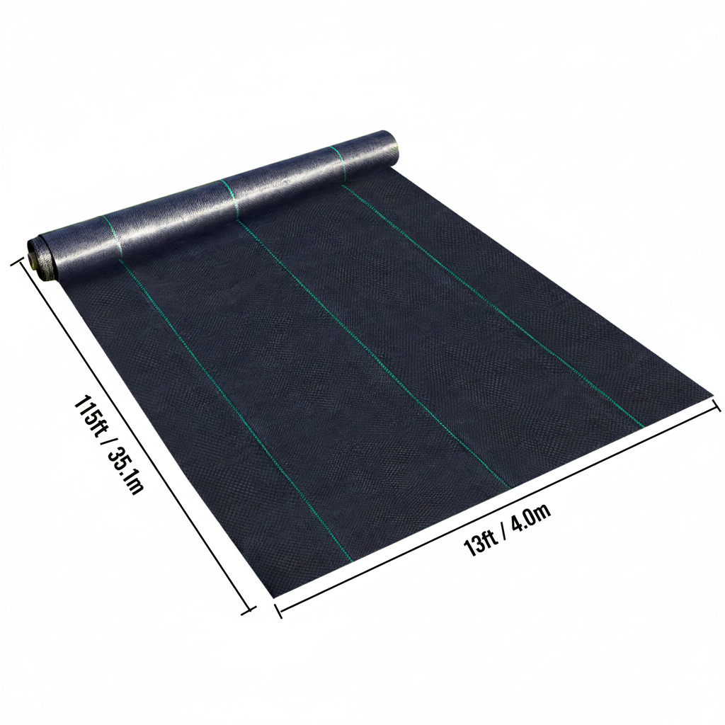 GainYards AcreShield™ Weed Barrier Landscape Fabric — Heavy Duty Woven Geotextile Ground Cover for Field & Acre Coverage