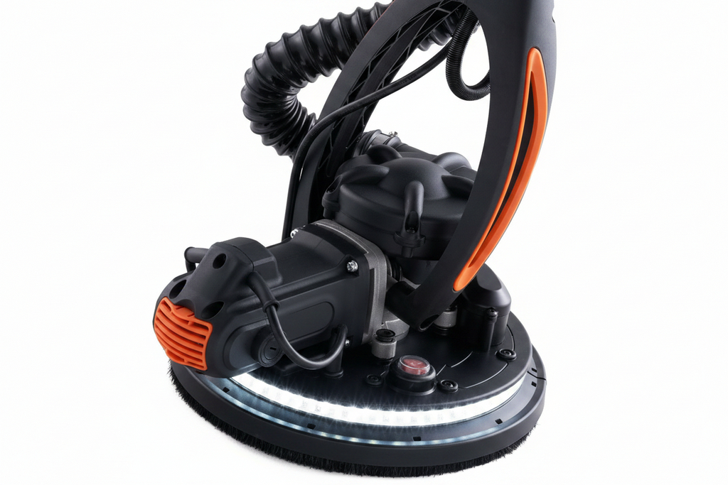 Drywall sander head and pad detail