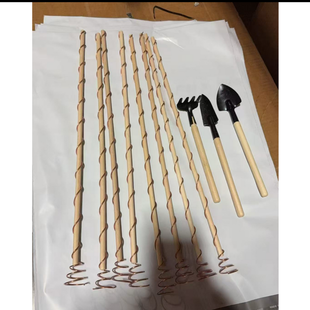 8 Pack Electroculture Copper Gardening Antenna With 3 Small Garden Tool Electroculture Plant Stake Garden Tools Copper Garden Stakes For Grow