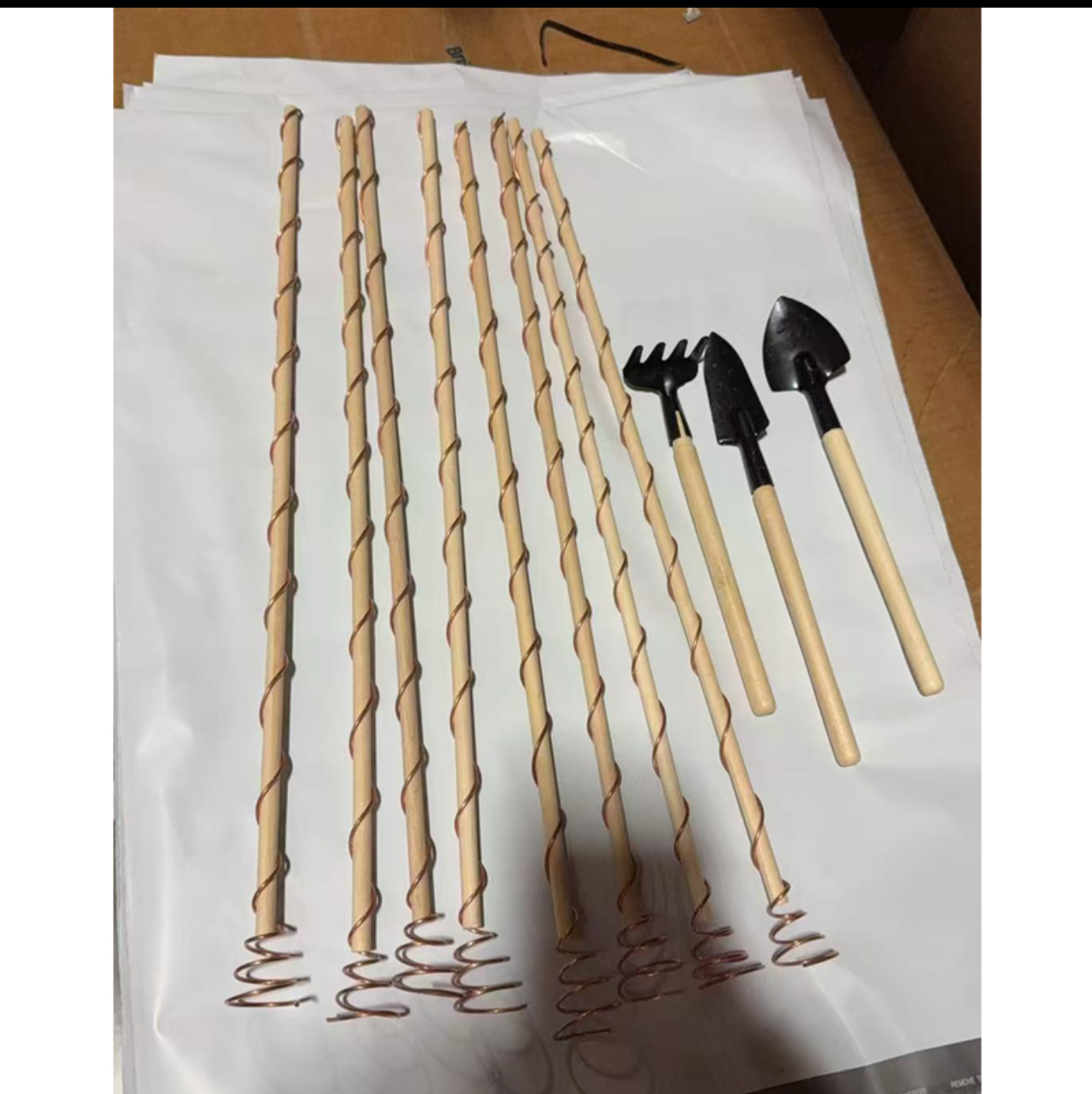 8 Pack Electroculture Copper Gardening Antenna With 3 Small Garden Tool Electroculture Plant Stake Garden Tools Copper Garden Stakes For Grow