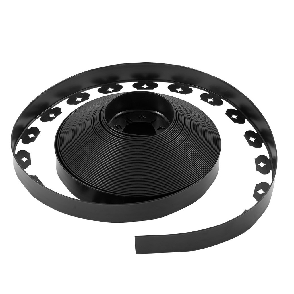 EdgeLine™ No-Dig Plastic Landscape Edging — 100 Ft Flexible L-Shape Garden Border