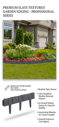 Lawn Edging Stone Look 41 pcs. 10M