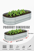 2Pcs 4x2x1ft Raised Garden Bed Kit, Planter Raised Garden Beds For Outdoor For Vegetables,Flowers &Herbs, Heavy Duty,Easy Assembly