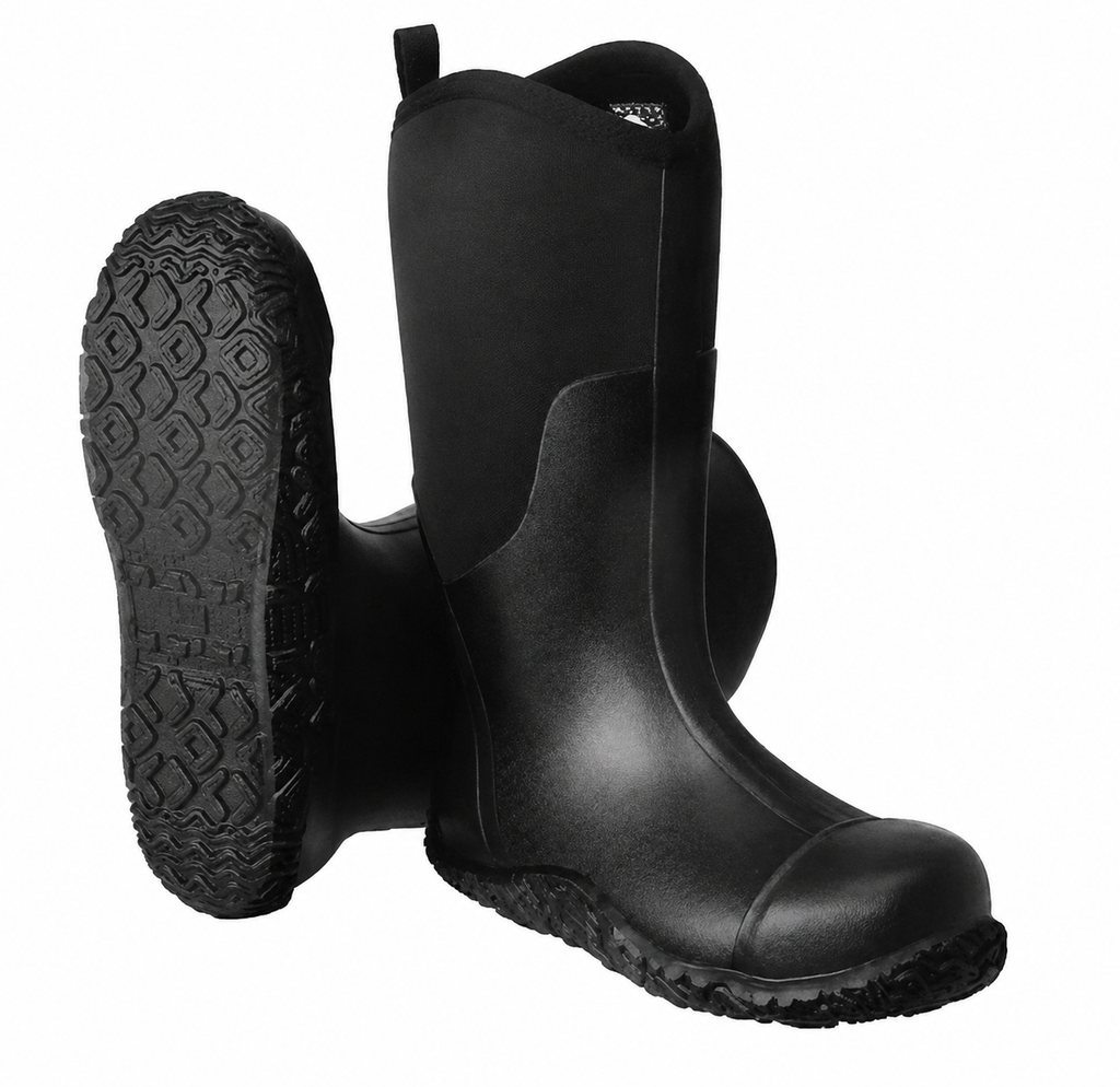 Men's Steel Toe Rubber Boots Waterproof Rain Fishing Boots Outdoor Non-Slip Work Shoes Size 11 US