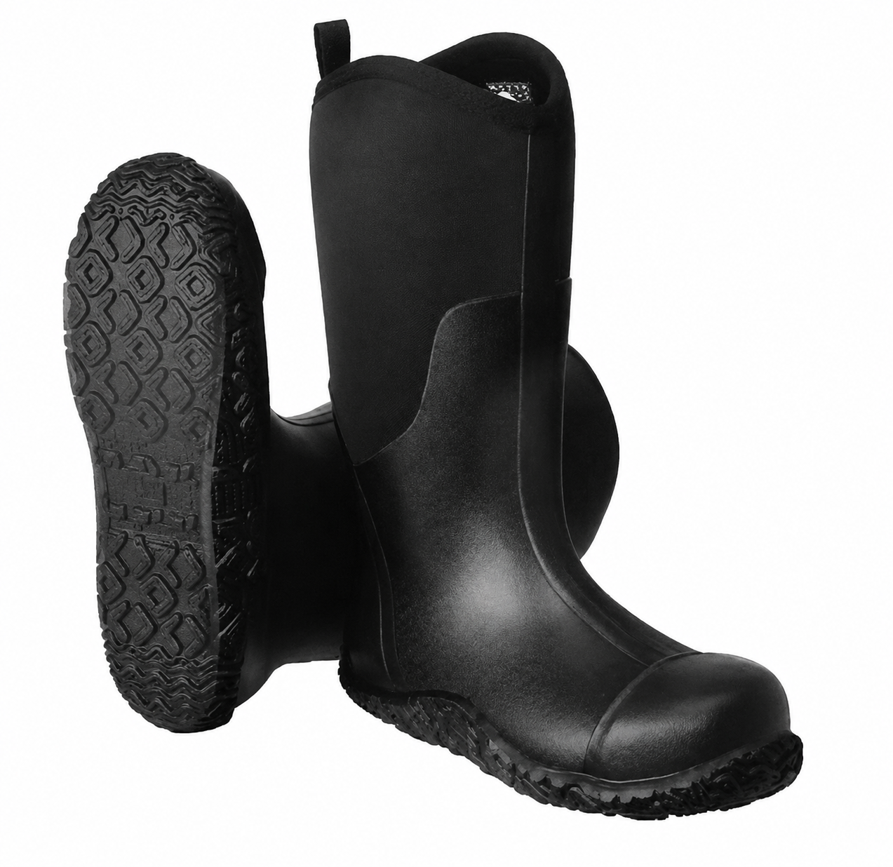 Men's Steel Toe Rubber Boots Waterproof Rain Fishing Boots Outdoor Non-Slip Work Shoes Size 11 US