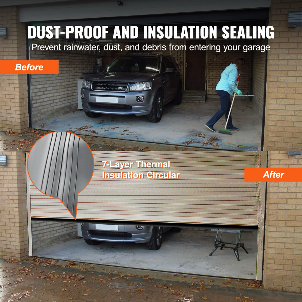 DraftShield™ Garage Door Bottom Seal — U+O Shape Rubber Kit
